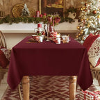 sancua 2 Pack Burgundy Tablecloths 60x120 Inch for 8 Feet Rectangle Tables - Image 2