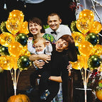 Cicicooie Balloon Column Stand Kit for Floor with String Light 2 Set Gold and Green Centerpieces Balloon Holder Decoration for Opening Adult Birthday Party Men Bachelor Party - Image 4