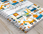Personalized Baby Memory Book - Hardcover First Year Album Customized with Baby’s Name - Prompted Baby Journal (Construction) - Image 2