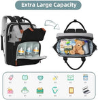 ISMGN Diaper Bag Backpack with Changing Station, Baby Diaper Bag，GreyBlack - Image 2