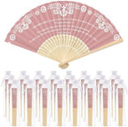 Barydat 24 Sets Cielito Lindo Baby Shower Favors De Barro Paper Hand Fans with Organza Bags Mexican Folding Fans Handheld Home Decor DIY Supplies for Guest Talavera Bridal Baby Shower(Pink) by home