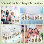 56Pcs Baby Shower Prizes for Game Winners Acacia Cheese Board Fork Butter Spreaders Coasters Towel Artificial Potted Plant Gift Bag for Baby Shower Bridal Shower Favors (6 Sets, Acacia Square Shaped) - Image 7