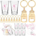 Vesici 20 Set Baby Shower Favors for Guests Acrylic Shot Glasses Gold Bottle Opener Keychains Thank You Tags and Bags for Baby Shower Party Gender Reveal Party Guests Return Gift(Pink Bear) by Vesici