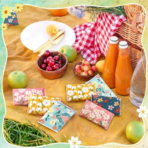 Fourluoo 50 Pack Multicolor Floral Travel Size Tissues, 3 Ply - Image 2
