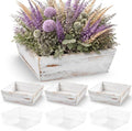 Dandat 4 Set 12 Inch Wooden Flower Box Rustic Table Centerpieces,White by Dandat