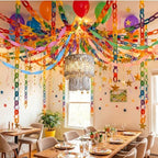 Fancy Princess Birthday Party Decor Garland, Rainbow, Small, 8 Pcs - Image 2