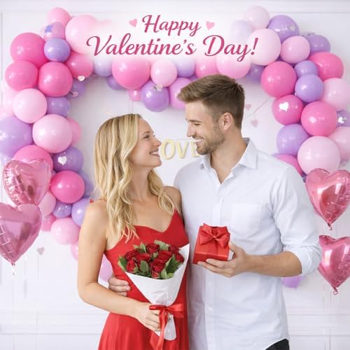 Reusable Inflatable Balloon Garland Arch Kit, 3/7 PCS Linked Pvc Balloons with Elastic Bands & Leak-proof Nozzle, Party Decoration for Birthdays, Weddings & Valentine's Day (7 Balls,Light Pink) - Image 6