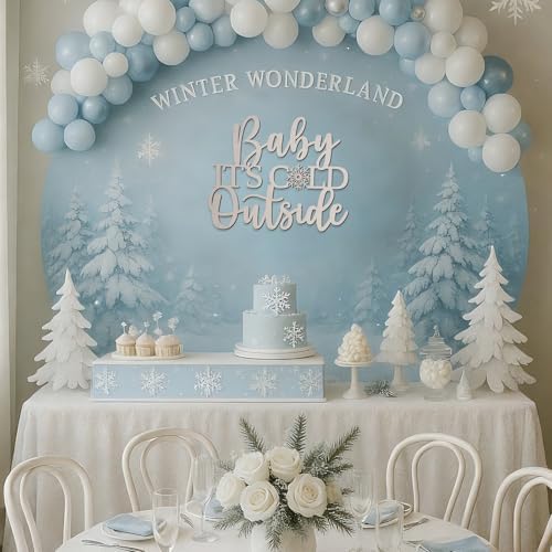 Baby It’s Cold Outside Sign Wood Rustic Winter Wonderland Baby Shower Decor - Image 5