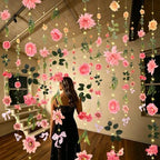 Livole 6Pcs 36Ft Wildflower Garland with Light Hanging Flower Wall Backdrop - Image 2