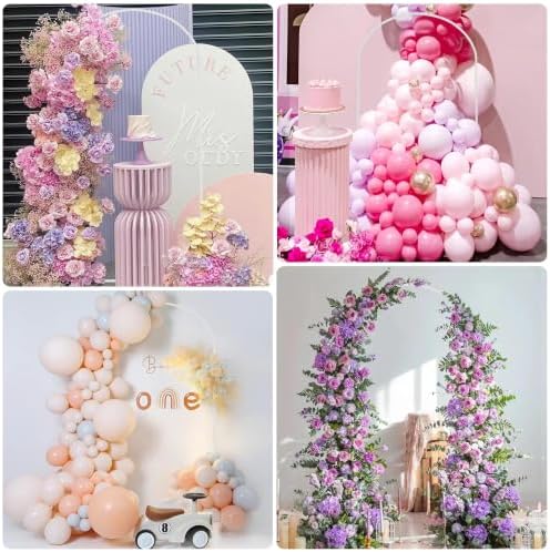 Wokceer 7.2FT Arch Backdrop Stand White Metal Wedding Arch Backdrop Stand - Image 6