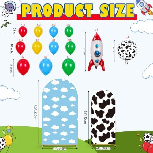 112 Pcs Toy Theme Arch Backdrops Cover Set - Image 2