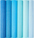 TaoBary 30 Rolls Crepe Paper Roll Streamer, Blue Series, 6 Colors - Image 2