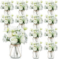 Zeyune 12 Sets Mason Jar Flowers Centerpiece Table Decorations,Green by Zeyune