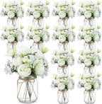 Zeyune 12 Sets Mason Jar Flowers Centerpiece Table Decorations,Green by Zeyune