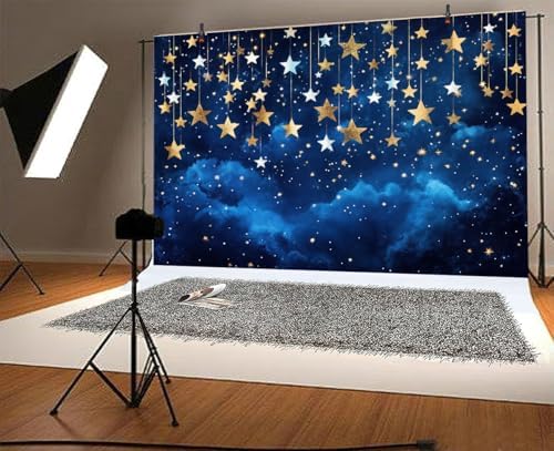 20x10ft Twinkle Littler Star Backdrops Blue Galaxy Starry Night Sky Children Kids Birthday Baby Shower Party Photography Background Newborn Baby Child Portrait Decorations Photo Props - Image 3