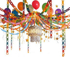 Fancy Princess Birthday Party Decor Garland, Rainbow, Small, 8 Pcs by Blueweenly
