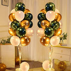 Cicicooie 2 Set Green and White Centerpieces Balloon Holder Decoration Balloon Stand Kit for Floor with String Light for Wedding Adult Birthday Party Bachelor Party Opening Nature Forest Theme Party by Cicicooie