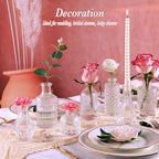 UPBUD Clear Glass Bud Vases Set of 12, Small Vases for Flowers - Image 2