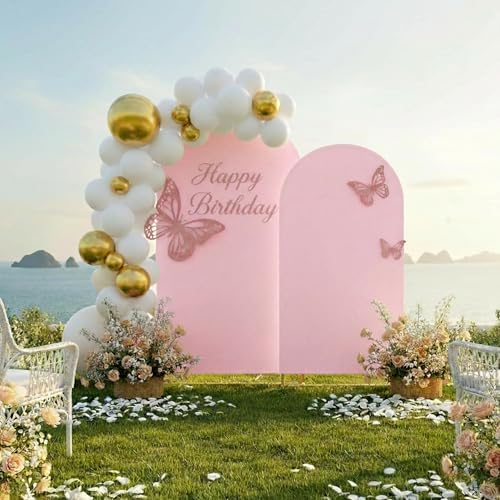 Toolterritary Metal Arch Backdrop Stand and Cover Set, 8FT, 7.2FT Party Backdrop, Easy to Assemble, Backdrop Stand for Parties, Birthday, Baby Shower - Image 2