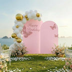 Toolterritary Metal Arch Backdrop Stand and Cover Set, 8FT, 6.6FT Party Backdrop, Easy to Assemble, Backdrop Stand for Parties, Birthday, Baby Shower - Image 2