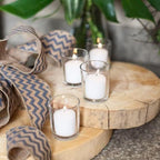 Set of 72 Richland Votive Candles White Unscented and 72 Clear Glass Eastland Votive Holders - Image 6
