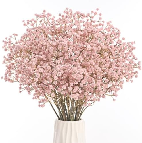 Pink Babys Breath Artificial Flowers, Fall Flowers, Pink Fall Decor by Waipfaru