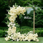 100 Pcs Faux Champagne Hydrangea Artificial Flowers Bulk, Fake Silk Hydrangea Flowers Heads with Stems for Wedding Decorations Garden Party Baby Shower Porch Home Decor Table Centerpieces - Image 6