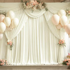 Ivory Backdrop Curtain 10 Panels-Wrinkle-Free Ivory Curtains Polyester Photography Drapes for Wedding Party Baby Shower Photo Background Decorations- 40 X10FT - Image 6