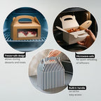 Restaurantware White Paper Gable Box Take Out Container, 100 Pack - Image 3