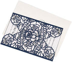 FOMTOR Laser Cut Wedding Invitation Set with Envelopes & Inserts & Seals – Perfect for Weddings, Bridal Showers, Engagements & Anniversary Celebrations - Blue, 40pcs - Image 3