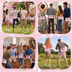 8 Sets Pink Heart Baby Shower Swing Shaking Balls Activity Set for Adults - Image 7