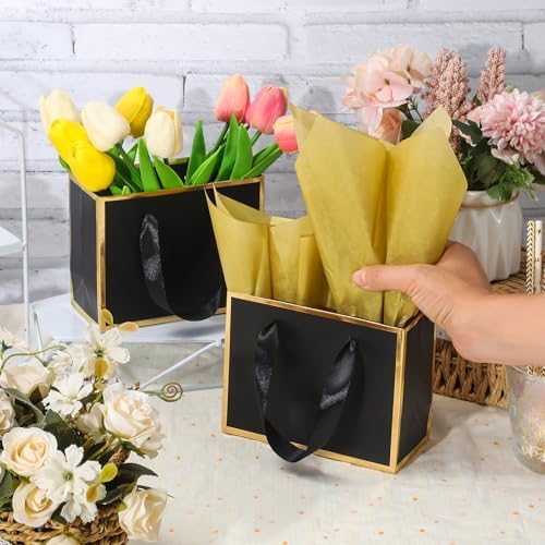 EQOREIIN 30 Pcs Metallic Paper Small Gift Bags with Handles & Tissue Paper - Image 4