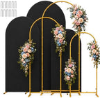 4,5,6FT Arch Backdrop Stand and Cover Set (Black) by Paxdeje