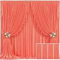 4 Panels Orange Backdrop Curtain for Parties Wrinkle Free Photo Curtains Backdrop Drapes Fabric Decoration for Wedding Birthday Party Baby Shower 20ft(W) x 10ft(H) by Tao-GePartyDecorations