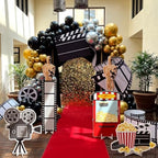 Honoson 4 Pcs Large 30" Movie Night Party Decoration Cardboard Cutouts Film Popcorn Clapperboard Lifesize Stand-ups for Awards Red Carpet Birthday Photo Backdrop Props Supplies by Honoson