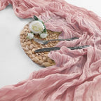30 Pack Dusty Pink Cheesecloth Table Runner 9FT Rustic Sheer Table Runners 17x108 Inch Gauze Boho Runner for Wedding Bridal Baby Shower Birthday Party Table Decorations - Image 5