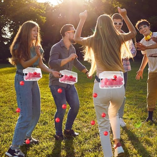 Vinsot 6 Sets Baby Shower Games Twerking Shaking Balls with Belts, Red - Image 6