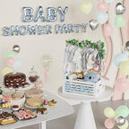 BAMBOOHOMIE Baby Shower Crate Closet, Baby Baskets with Hangers Handle, Baby Crate Box for Baby Shower, Welcome Gift Basket for Newborn Baby, Pregnancy Gift for New Parents (White, Large Size) - Image 6