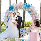 Fomcet 7.2ft Round Backdrop Stand Gold Circle Arch Metal Wedding Arch - Image 5