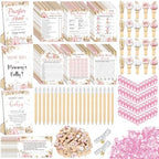 Sherr 476 Pcs Pink Pumpkin Baby Shower Game, 9 Style Baby Shower Activities by Sherr