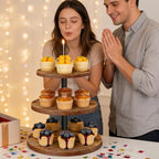 Cupcake Stand, 3 Tier Cake Stand Rustic Dessert Table Display Set, 3 Pack - Image 5
