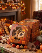 qiqee Thanksgiving Bakery Box with Window 60packs 6x6x3 Gold Leaves Cookie Boxes Pastry Box for Thanksgiving Day - Image 6