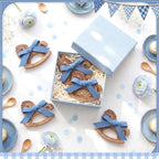Mifoci 6 Pack Wooden Rocking Horse Baby Shower Decor, Blue Jean - Image 3