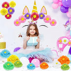 Outus 23 Pcs Colorful Fiesta Paper Flowers Tissue Paper Flowers 6-10'' Assorted Mexican for Cielito Lindo Party Hawaiian Carnival Rainbow Theme Birthday Decorations Baby Shower Wedding (Pack of 2) - Image 4