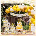 Honeydak 49 Pcs Baby Shower Prizes for Game Players 6 Set Cheese Board Fork Knives Coaster Towel Artificial Potted Plant Thanks Card Gift Bag for Baby Bridal Shower Wedding Favors(Honey Bee) - Image 6