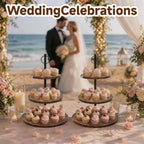 Wooden Cupcake Stand,3-Tier Cupcake Tower for 50 Cupcakes - Image 4