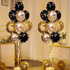 Cicicooie Balloon Centerpieces for Floor with String Light 2 Set Black Balloon Stand Kit Holder Decoration for Wedding Adult Birthday Party Men Bachelor Party by Cicicooie