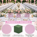 12 Pack Galvanized Square Vases with Floral Foam 3.5 Inch, Pink - Image 3