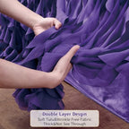 Leegleri Purple Tulle Curly Willow Table Skirt for Little Mermaid Party Baby Shower,Tutu Ruffle Rectangle Table Skirts (L 14(ft)*H 30in Table Skirt) - Image 3