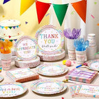 Pickmesh 400 Pcs Thank You Party Plates and Napkin Decoration Serve 50 - Image 5